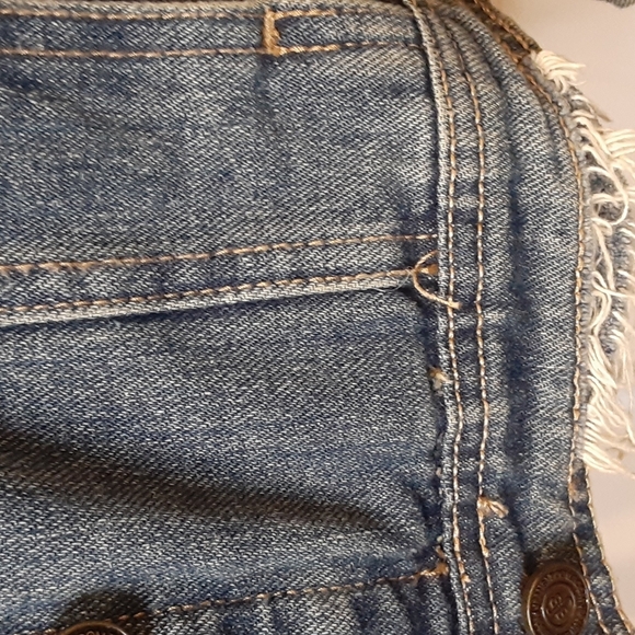 Boom Boom Denim Jean Jacket Distressed - Picture 2 of 6